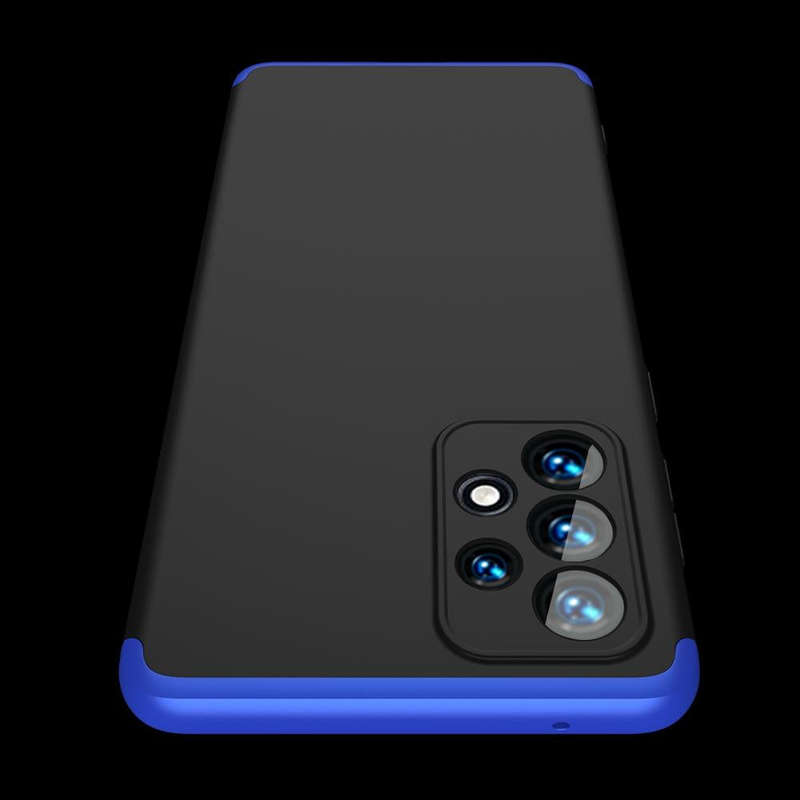 For Samsung Galaxy A53 5G GKK Three Stage Splicing Full Coverage PC Phone Case(Black Blue)