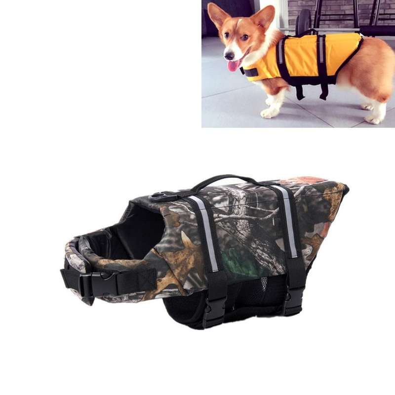 Pet Saver Dog Reflective Stripes Life Vest Jacket for Swimming Boating Surfing, Size: XS (Camoufl...