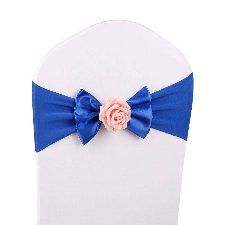 Wedding Chair Cover Sash Satin Fabric Bow Tie Ribbon Band Decoration Hotel Wedding Party Ceremony...