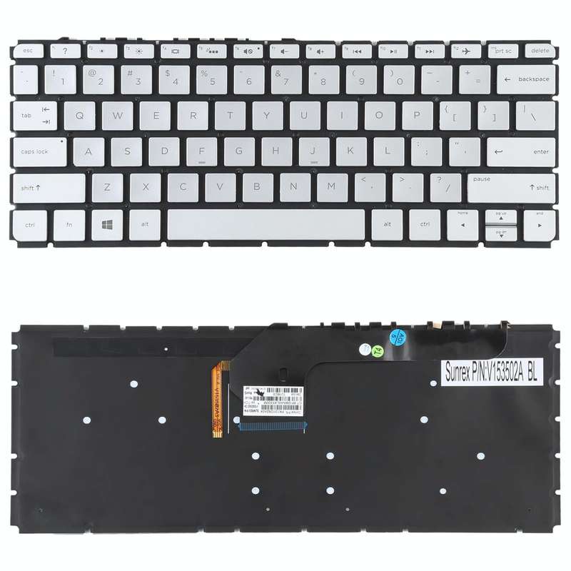 For HP Envy 13-D 13-D000 13-D100 US Version Keyboard with Backlight (Silver)