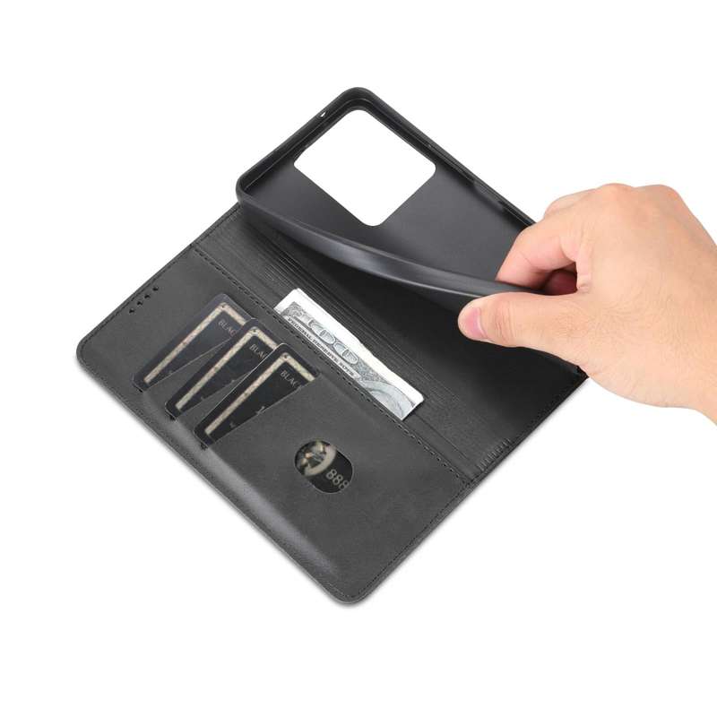 For vivo Y36 Global AZNS Magnetic Calf Texture Leather Phone Case(Black)