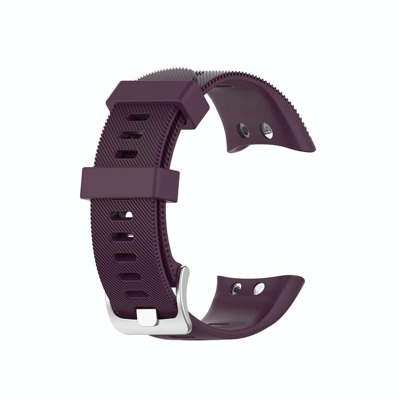 For Garmin Forerunner 45 / Forerunner 45S Universal Twill Solid Color Silicone Watch Band(Purple)