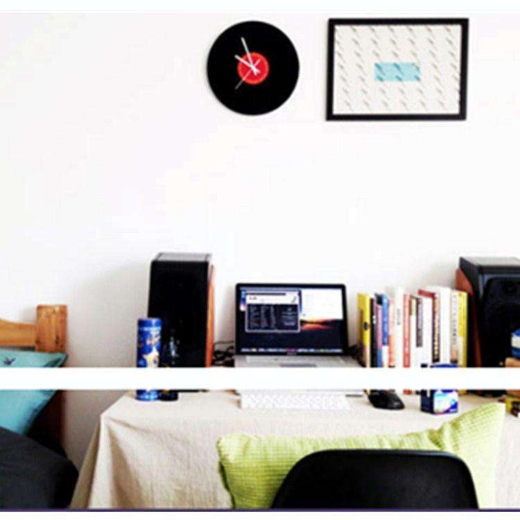 12 Inch Vinyl Record DIY Wall Clock Retro Vintage Record Clock(3 Color Numbers)