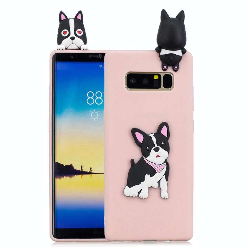 For Galaxy Note 8 3D Cartoon Pattern Shockproof TPU Protective Case(Cute Dog)