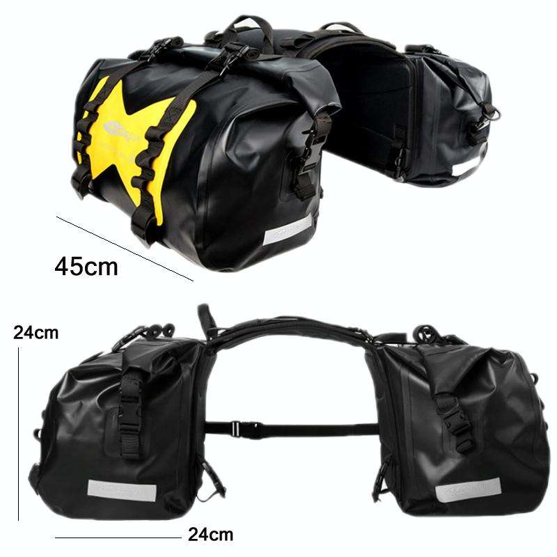 AFISHTOUR FM2021 Large Capacity Waterproof Motorcycle Rear Seat Bag, Color: Red