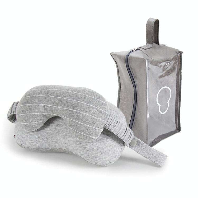 Business Travel Portable Pillow Eye Protection(Light Grey)