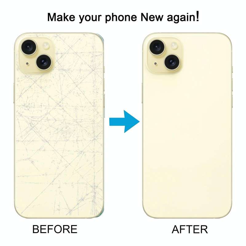For iPhone 15 Plus Glass Battery Back Cover(Yellow)