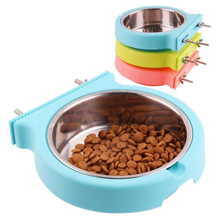 Stainless Steel Pet Bowl Hanging Bowl Anti-Overturning Dog Cat Bowl Feeder, Specification: Small ...