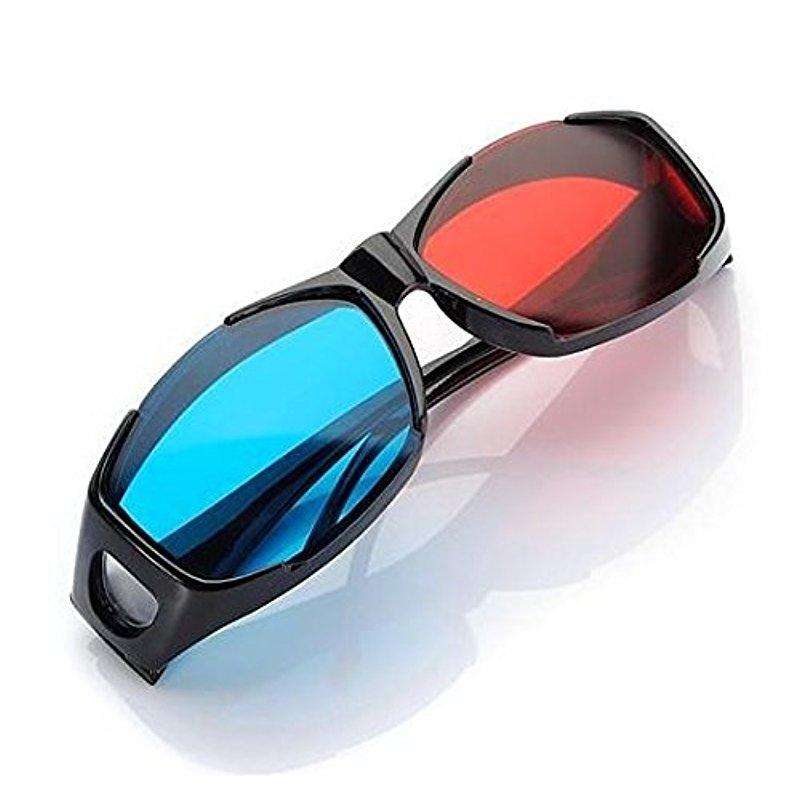 Red Blue 3D Glasses Anaglyph Framed 3D Vision Glasses for Game Stereo Movie Dimensional Glasses P...