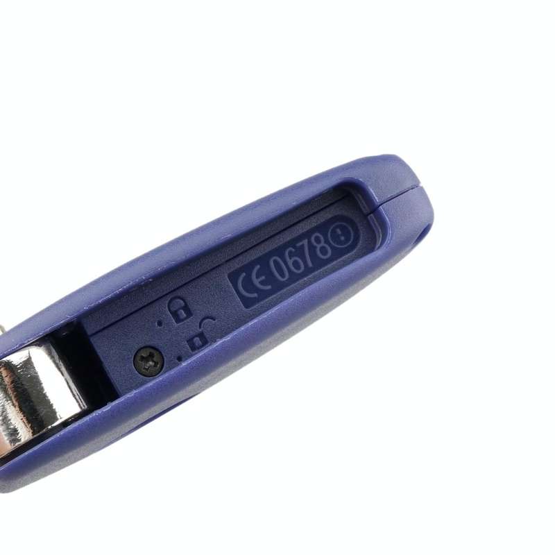 For FIAT Car Keys Replacement 3 Buttons Car Key Case with Side Battery Holder (Blue)