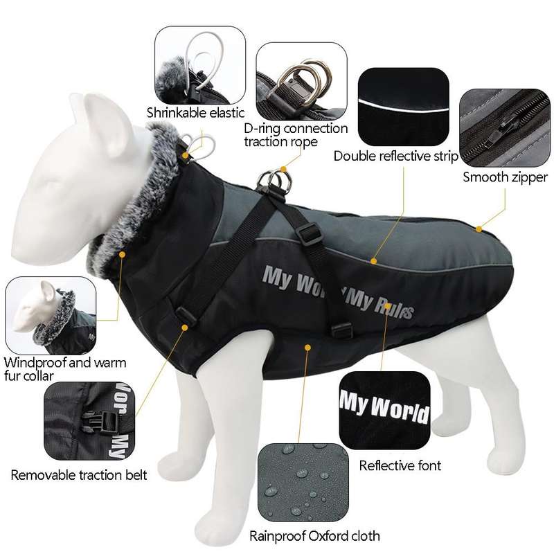 BL-683 Keep Warm Reflective Dog Clothes, Size: XXXL(Sky Blue)