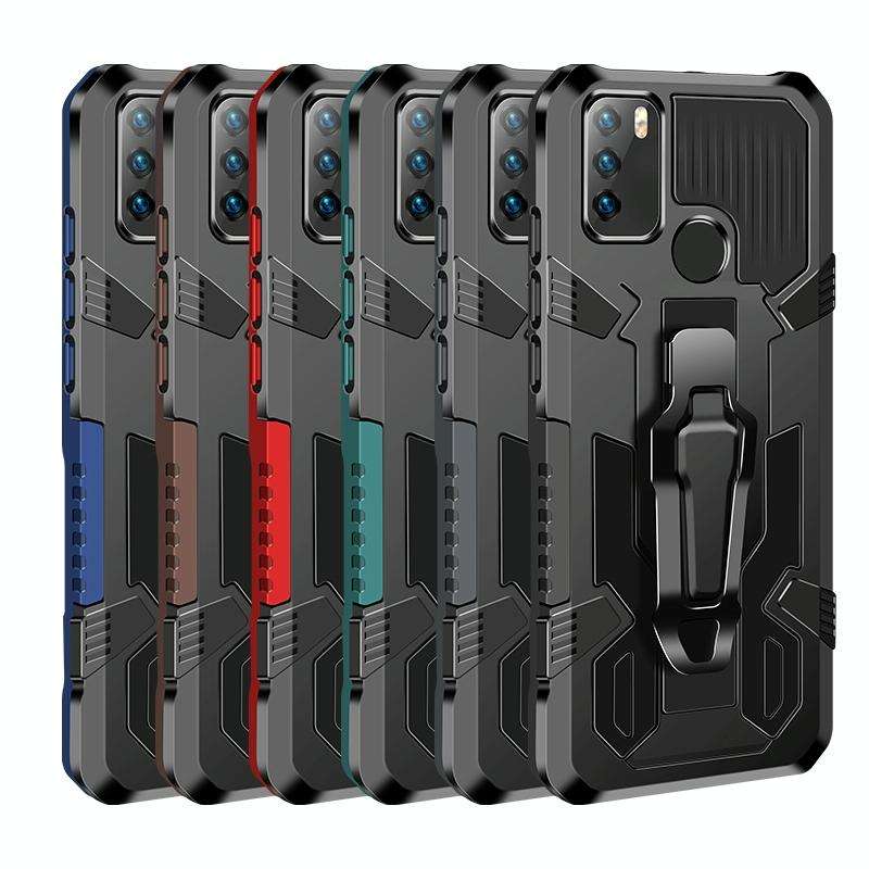 For OPPO Reno5 5G Machine Armor Warrior Shockproof PC + TPU Protective Case(Black)