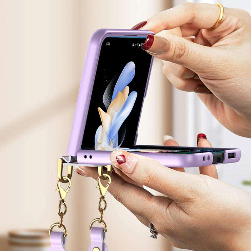 For Samsung Galaxy Z Flip4 GKK Integrated Ultra-thin Handbag Phone Case(Black)