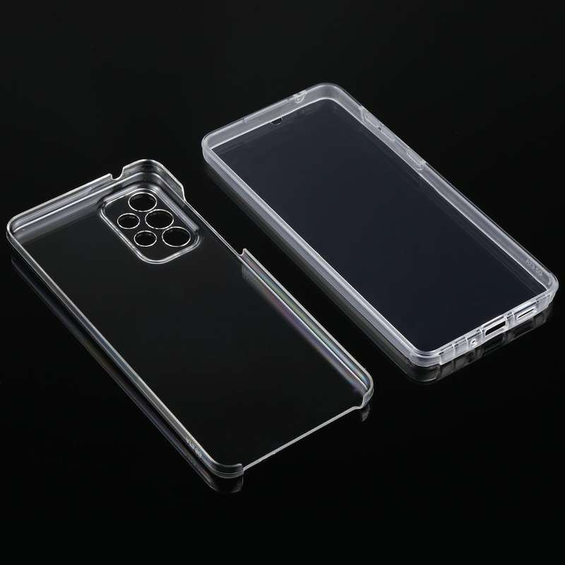 For Samsung Galaxy A73 5G PC+TPU Double-Sided All-Inclusive Transparent Phone Case