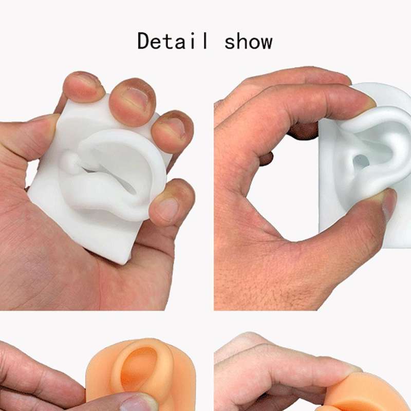 TX-S90 Simulation Ear Silicone Model For Practice Display, Style:Right Ear(Complexion)