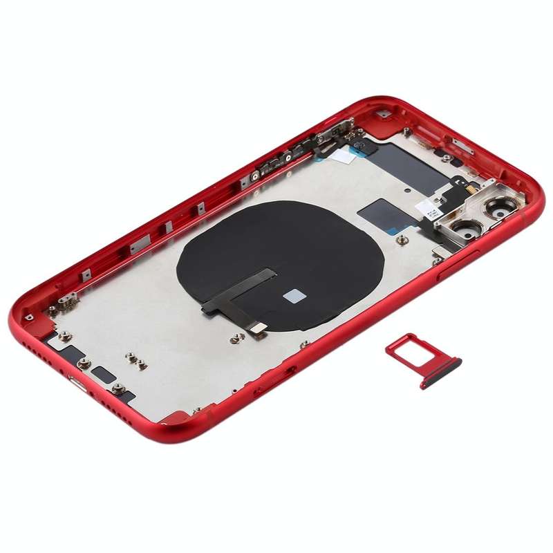 Battery Back Cover (with Side Keys & Card Tray & Power + Volume Flex Cable & Wireless Charging Mo...