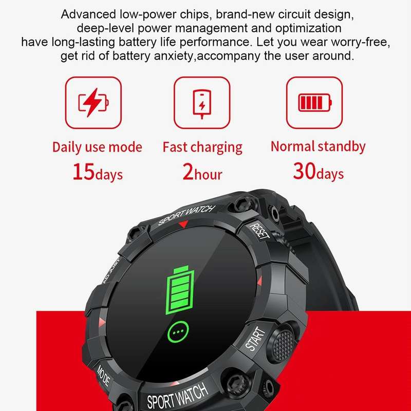 FD68 1.3 inch Color Round Screen Sport Smart Watch, Support Heart Rate / Multi-Sports Mode(Pink)