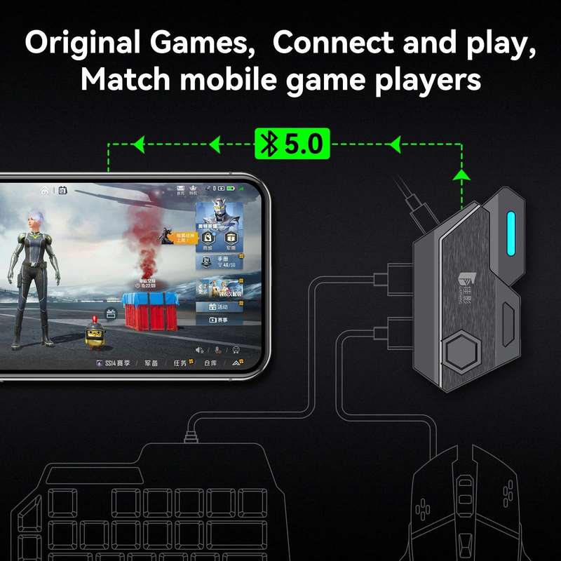 Gamwing Mix SE Bluetooth 5.0 Elite Mobile Controller Keyboard Mouse Converter