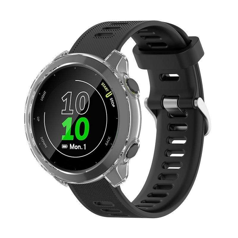 For Garmin Forerunner 158 / 55 Half Coverage Hollowed TPU Protective Case(Transparent White)