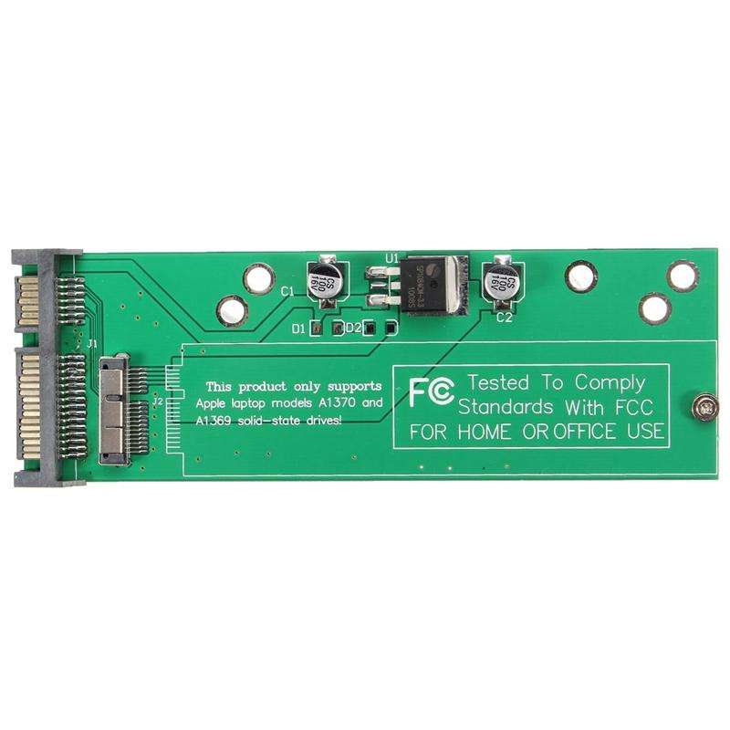 Hard Disk Drive Adapter 12 + 6-pin To SATA 22-Pin SSD Adapter Converter Card for Apple MacBook Ai...