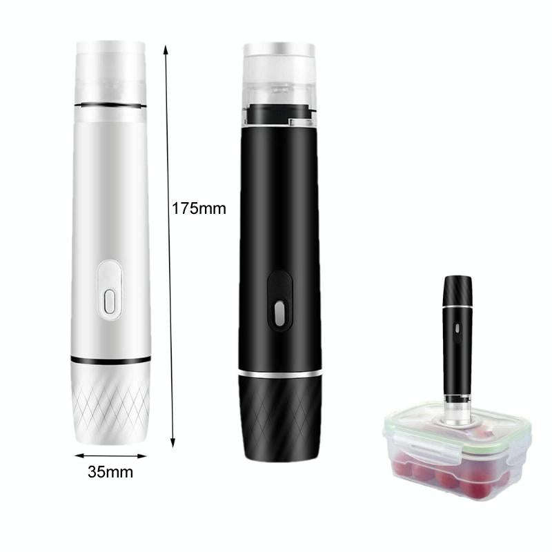 Handheld Vacuum Machine Rechargeable Food Preservation Compression Storage Machine(White)