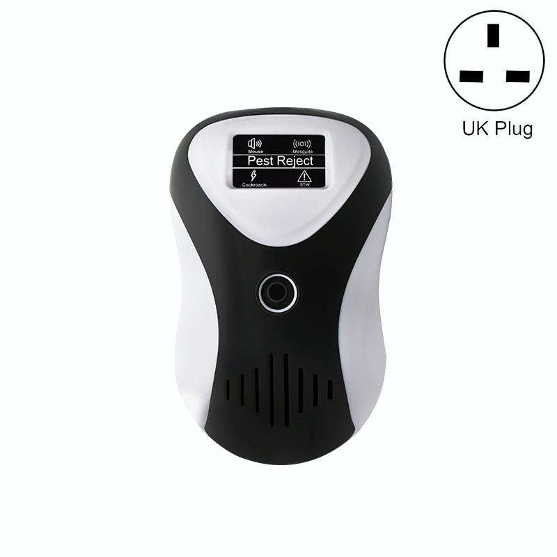 Ultrasonic Multifunctional Mouse Repeller Energy-Saving Silent Insect Repeller, Plug Type:UK Plug...
