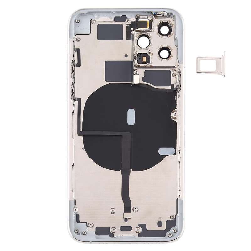 Battery Back Cover (with Side Keys & Card Tray & Power + Volume Flex Cable & Wireless Charging Mo...