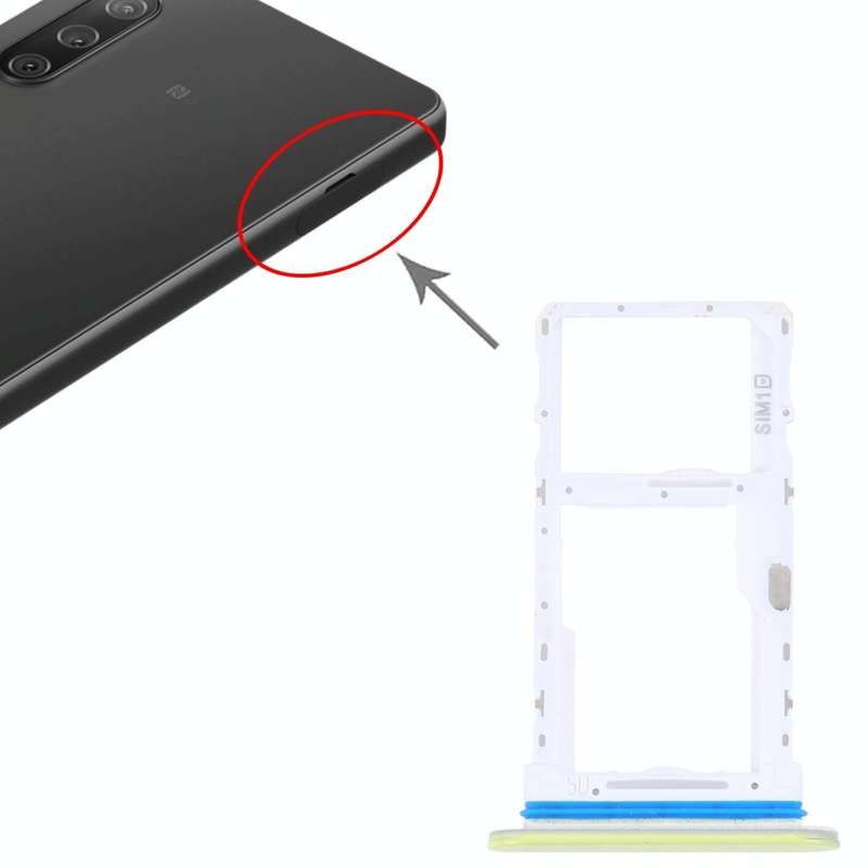 For Sony Xperia 10 IV Original SIM Card Tray + SIM / Micro SD Card Tray (Yellow)