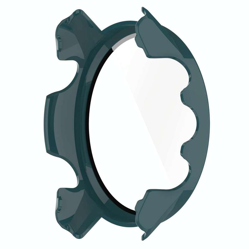 For Garmin Forerunner 955 PC Tempered Film Full Body Watch Case(Pine Needle Green)