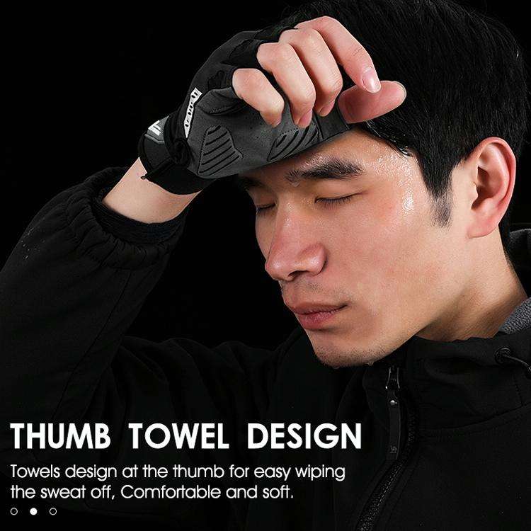 WEST BIKING YP0211210 Mountain Cycling Gloves Half Finger Breathable Anti-Slip Gloves Riding Equi...