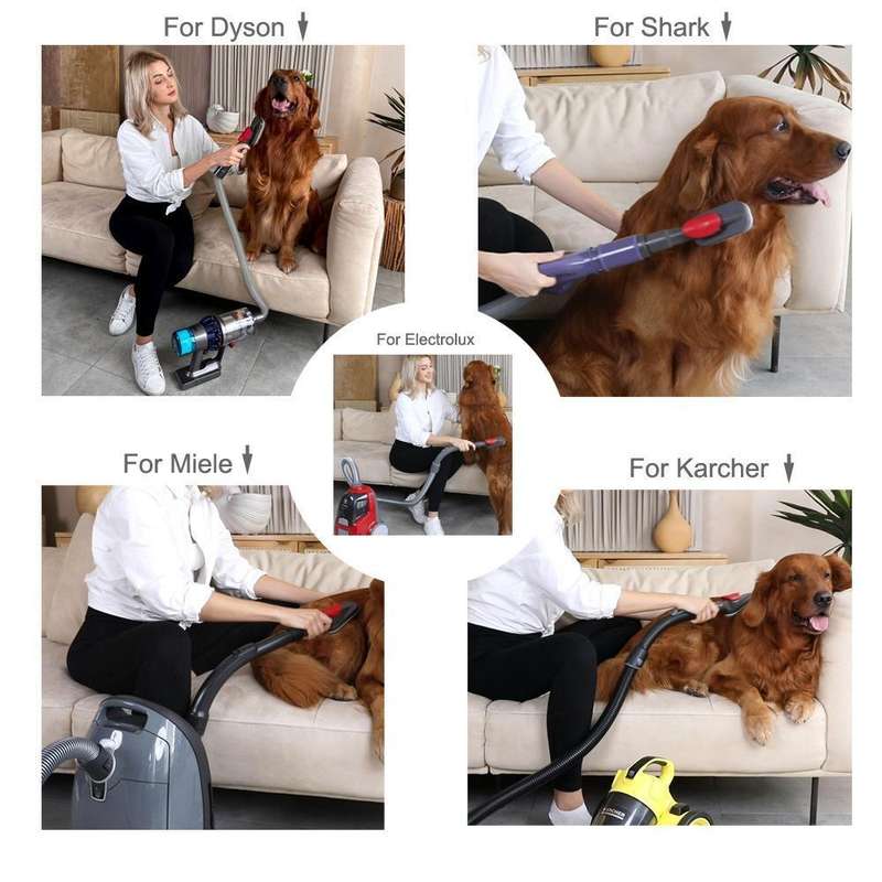 For Dyson V6 V7 V8 V9 Meile Vacuum Cleaner Pet Hair Removal Brush, Spec: Brush With V6 Adapter
