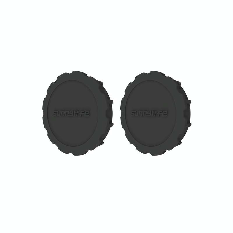 For DJI Osmo Action 3 / 4 Sunnylife 2pcs Scratch-resistant Camera Lens Cap Cover (Black)
