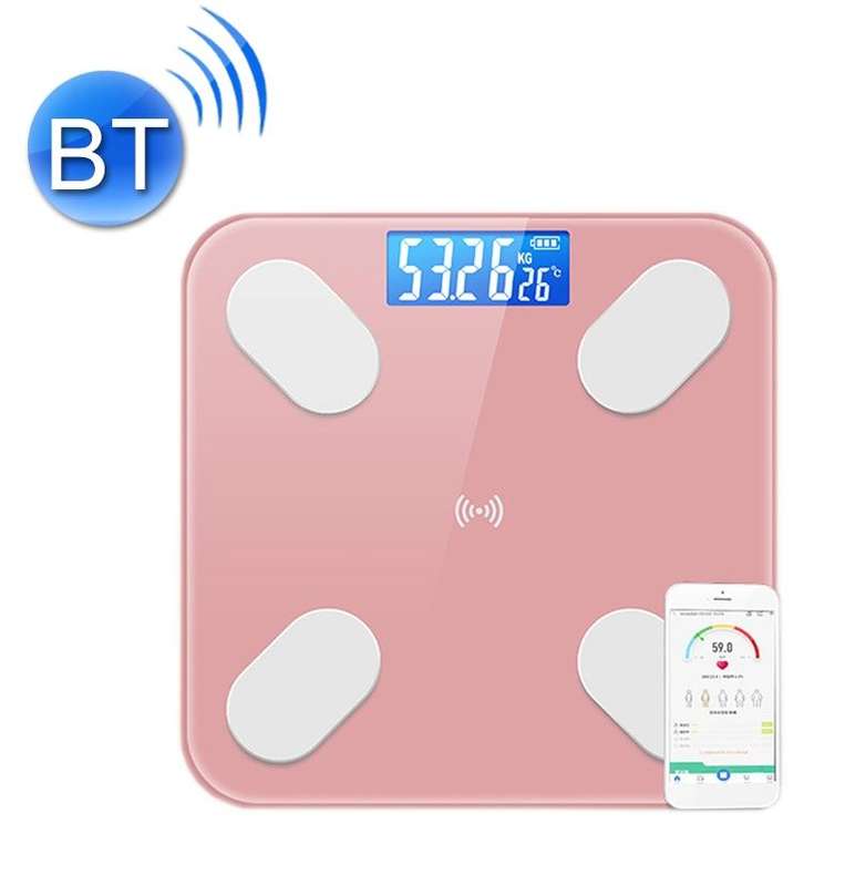 Smart Bluetooth Weight Scale Home Body Fat Measurement Health Scale Charge Model(Rose Gold True C...