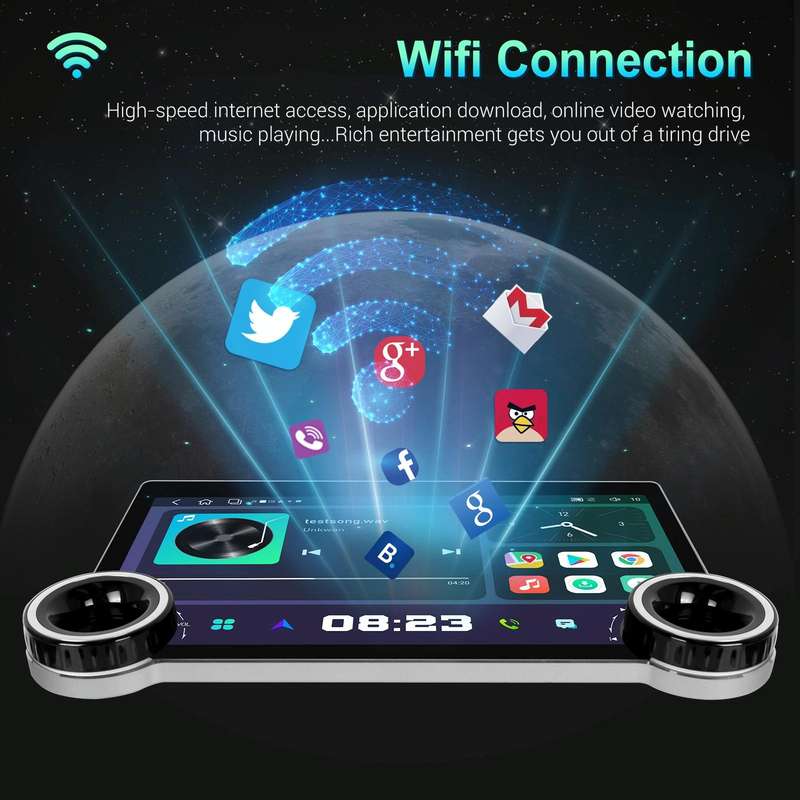 11.8 Inch 4+64G Dual Knob Player Android Large Screen Navigation Wireless CarPlay Reversing Image...