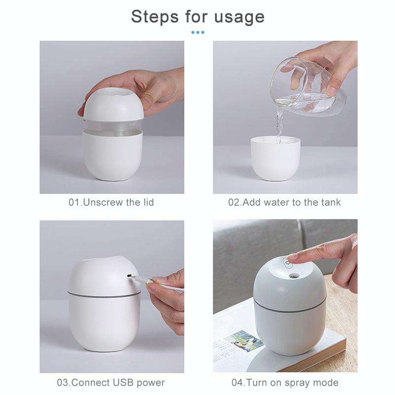 Disinfecting Humidifier USB Home Silent Bedroom Large Capacity Desktop Aroma Diffuser(Green)