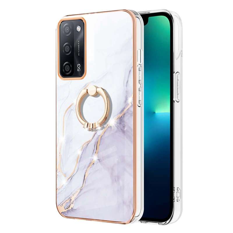 For OPPO A53s 5G / A55 5G / A54 4G / A16 / A54s Electroplating Marble Pattern IMD TPU Phone Case ...