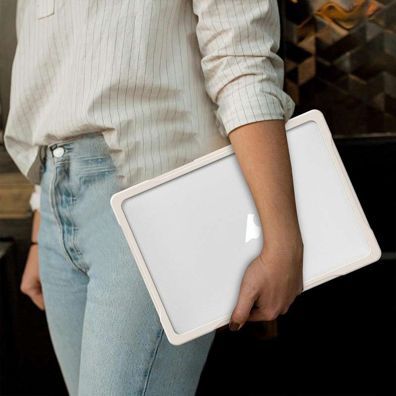 For MacBook Air 13.6 inch A2681 2022 Translucent Laptop Protective Case(Khaki)