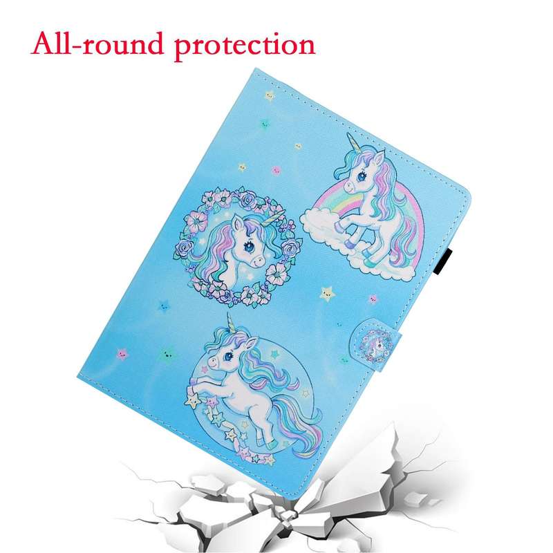 For Lenovo Tab M10 3rd Gen Coloured Drawing Smart Leather Tablet Case(Unicorn)