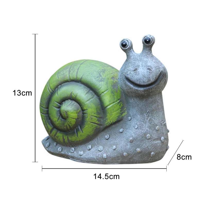 HSR001 Outdoor Solar Animal Resin Lawn Light(Snail)