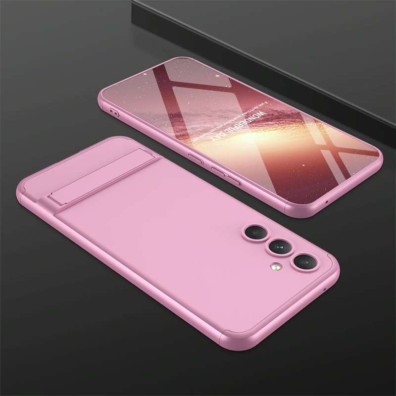 For Samsung Galaxy S23 FE 5G GKK Three Stage Splicing Full Coverage PC Phone Case(Rose Gold)
