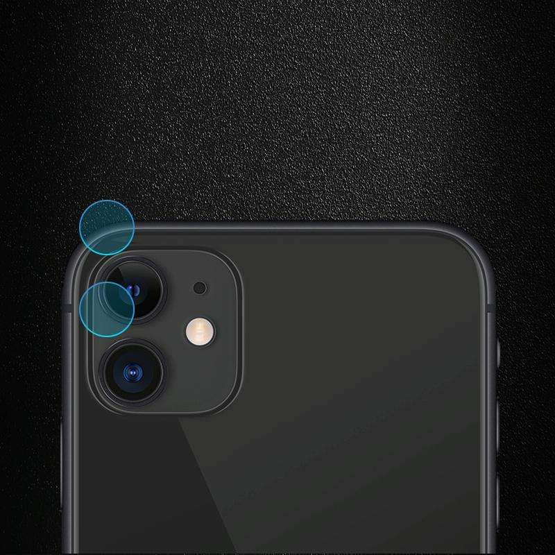 For iPhone 11 2PCS mocolo 0.15mm 9H 2.5D Round Edge Rear Camera Lens Tempered Glass Film