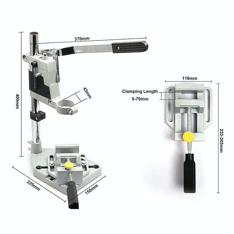 Multifunctional Electric Hand Drill Stand Mini Woodworking Fixed Table, Model: 88647 Iron Base