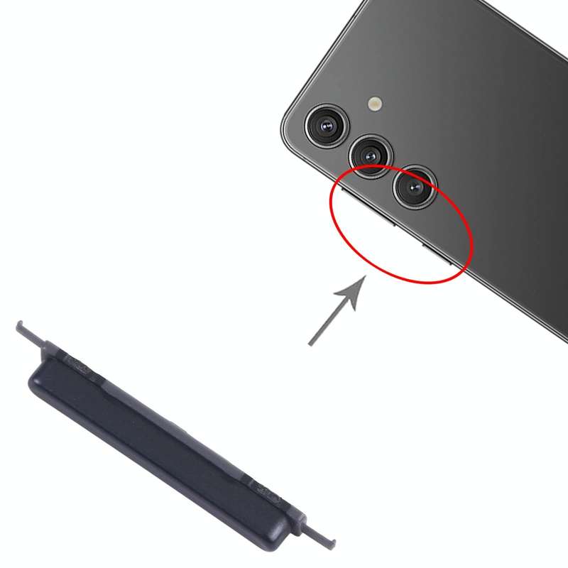 For Samsung Galaxy A24 4G SM-A255F 10pcs Original Power Button and Volume Control Button (Black)