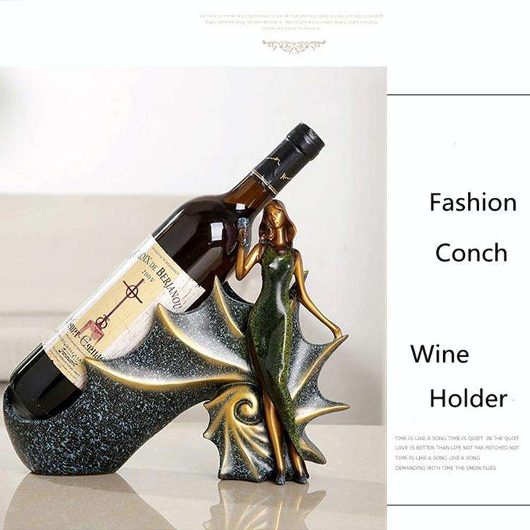 Blonde Shape Creative Red Wine Shelf Drain Rack Bottle Holder Ornament Resin Home Decoration (Pur...