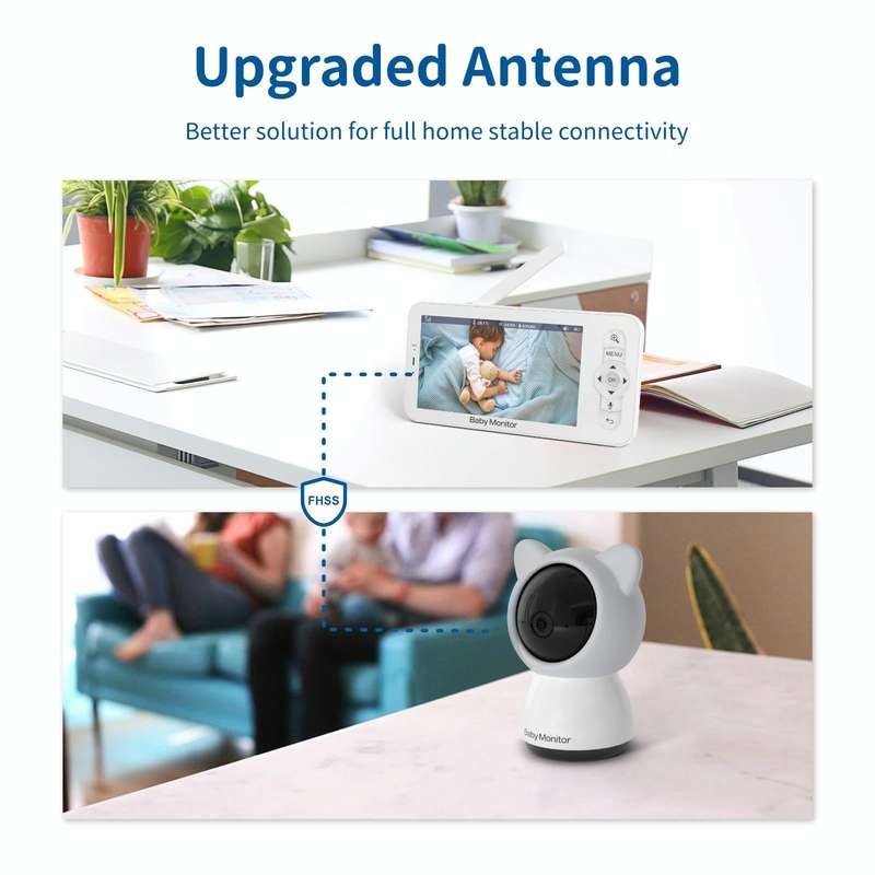 5 Inch HD Baby Monitor Wireless Wifi Baby Care Camera US Plug