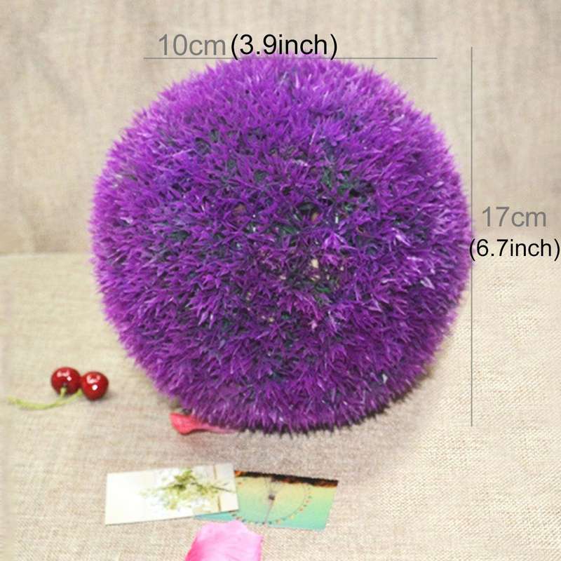 Artificial Grass Plant Ball Topiary Wedding Event Home Outdoor Decoration Hanging Ornament, Diame...