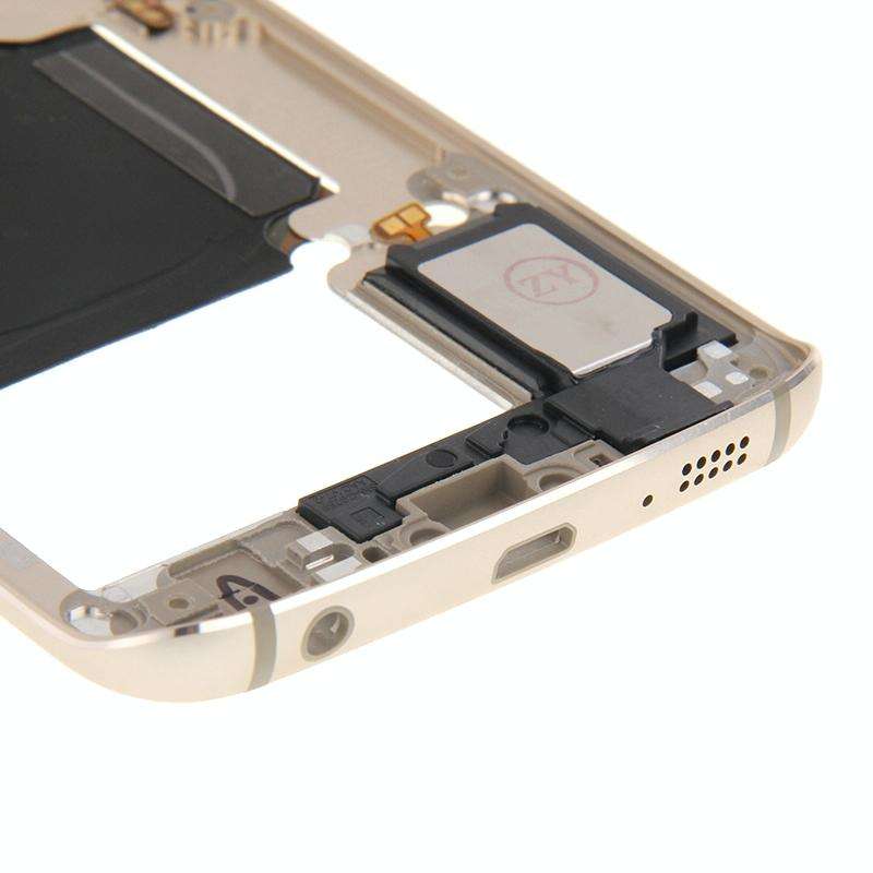 For Galaxy S6 Edge / G925 Back Plate Housing Camera Lens Panel with Side Keys and Speaker Ringer ...