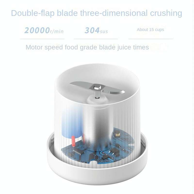 Wireless Charging Outdoor Portable Mini Electric Juicer (White)