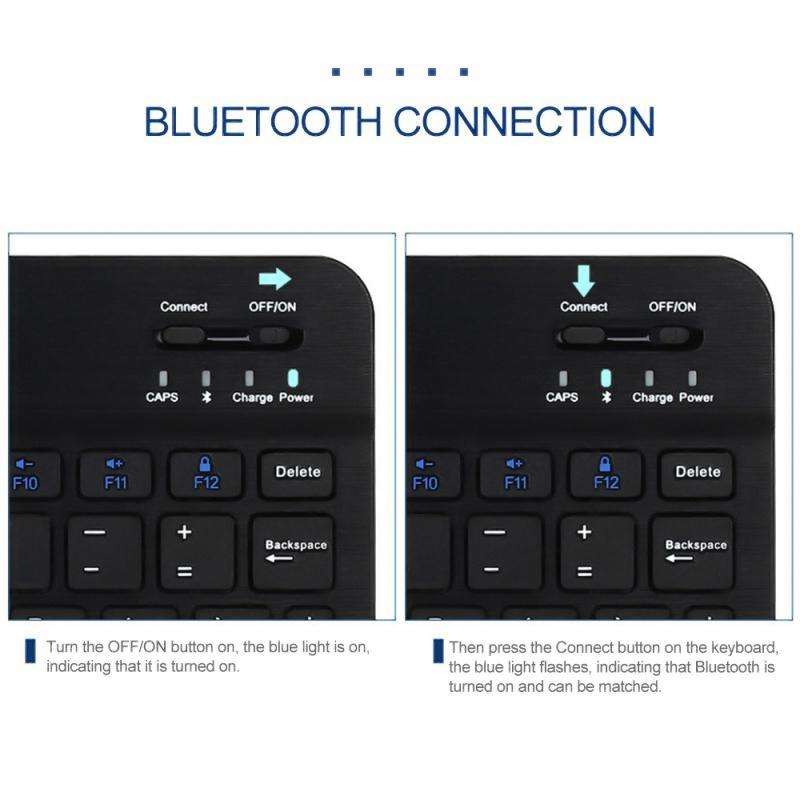 YS-001 9.7-10.1 Inch Tablets Phones Universal Mini Wireless Bluetooth Keyboard, Style:with Blueto...