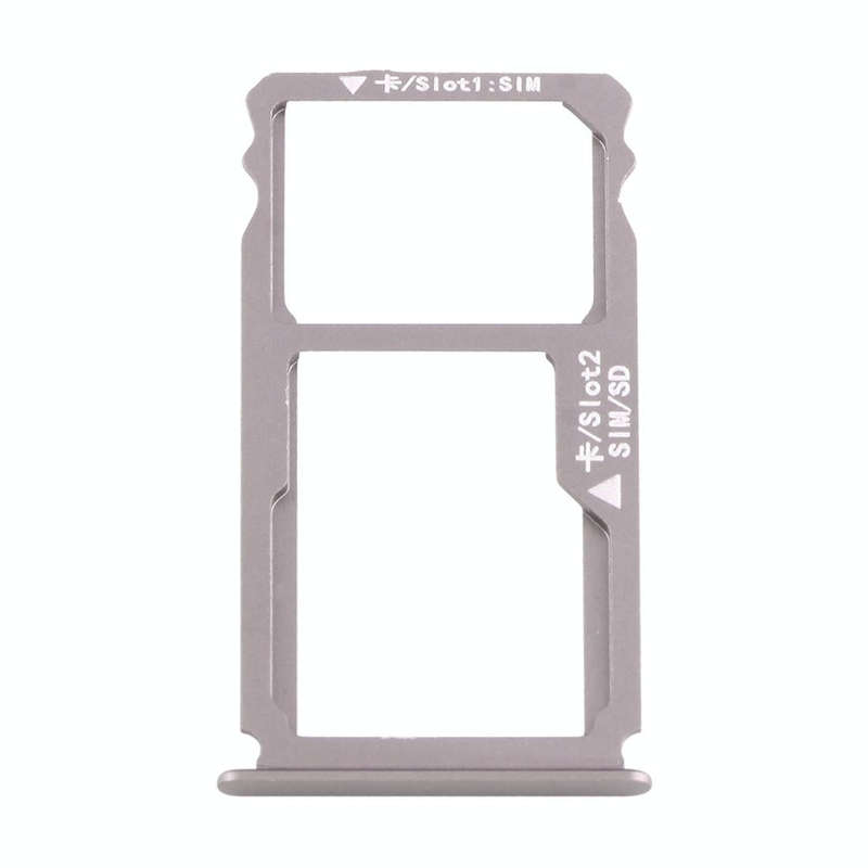For Huawei Mate S Nano SIM Card Tray + Nano SIM / Micro SD Card Tray (Grey)